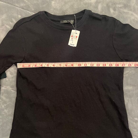 NEW RDI Black Top Shirt Blouse Size Small - Picture 5 of 7